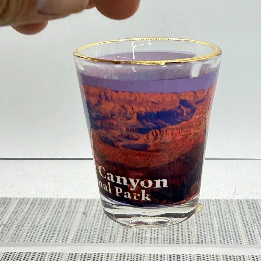 Grand Canyon National Park Shot Glass Gold‎ Rim Scenic AZ Souvenir Collectible